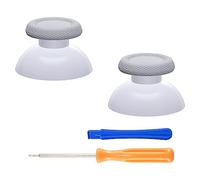 eXtremeRate Joystick pour ps5 Manette Accessoires,Stick Analogique pour ps4 Manette,Bâtons de Pouce-Gris Clair&Blanc