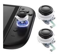 eXtremeRate Joysticks Analogique 3D pour Nintendo Switch 2,Remplacement Joystick pour Joycon 2,Thumb Stick pour Switch 2 Joycon avec Outils de Reparation,Multicolore-Blanc