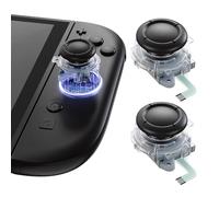 eXtremeRate Joysticks Analogique 3D pour Nintendo Switch 2,Remplacement Joystick pour Joycon 2,Thumb Stick pour Switch 2 Joycon avec Outils de Reparation,Multicolore-Transparent