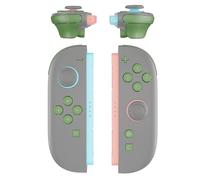 eXtremeRate Kit Complet de Boutons de Remplacement DIY pour Switch Joycon 2 Accessoires - Touches Directionnelles ABXY/D-Pad/Boutons + - C Home Capture Release/Gâchettes L R ZL ZR,Matcha Vert