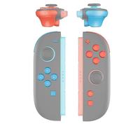eXtremeRate Kit Complet de Boutons de Remplacement DIY pour Switch Joycon 2 Accessoires - Touches Directionnelles ABXY/D-Pad/Boutons + - C Home Capture Release/Gâchettes L R ZL ZR,Bleu et Orange