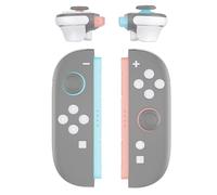 eXtremeRate Kit Complet de Boutons de Remplacement DIY pour Switch Joycon 2 Accessoires - Touches Directionnelles ABXY/D-Pad/Boutons + - C Home Capture Release/Gâchettes L R ZL ZR,Blanc