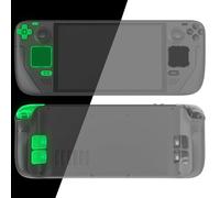 eXtremeRate Kit de Boutons Remplacement pour Steam Deck OLED Console,Boutons Gâchette Pavé Tactile ABXY D-Pad pour Steam Deck OLED avec Outils-Vert Lumineux