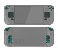 eXtremeRate Kit de Boutons Remplacement pour Steam Deck OLED Console,Boutons Gâchette Pavé Tactile ABXY D-Pad pour Steam Deck OLED avec Outils-Vert Émeraude Transparent