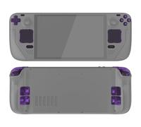 eXtremeRate Kit de Boutons Remplacement pour Steam Deck OLED Console,Boutons Gâchette Pavé Tactile ABXY D-Pad pour Steam Deck OLED avec Outils-Violet Transparent