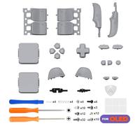 eXtremeRate Kit de Boutons Remplacement pour Steam Deck OLED Console,Boutons Gâchette Pavé Tactile ABXY D-Pad pour Steam Deck OLED avec Outils-Nouvel Espoir Gris