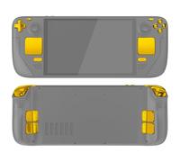 eXtremeRate Kit de Boutons Remplacement pour Steam Deck OLED Console,Boutons Gâchette pour Steam Deck OLED,Boutons Pavé Tactile et ABXY D-Pad pour Steam Deck OLED avec Outils-Chromé Doré