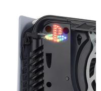 eXtremeRate Logo LED pour ps5 Console Disc & Digital,Accessoire pour ps5 Logo Lumineux,Panneau Lumineux Decoration RGB RAINBOW - 7 Couleurs 40 Effets