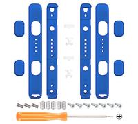eXtremeRate Lot de 2 coques de rechange pour bracelet Joycon - Bleu doux au toucher - Boutons de boîtier pour Nintendo Switch et Switch OLED