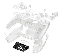 eXtremeRate Luna Coque Complet Boutons Touchpad Cover pour ps5 Manette BDM-030/040/050,Étui de Replacement,Custom Replacement Top Bottom Couvercle Shell pour ps5 Controller,Vert Lumineux