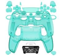 eXtremeRate Luna Coque Complet Boutons Touchpad Cover pour ps5 Manette BDM-030/040/050,Étui de Replacement,Custom Replacement Top Bottom Couvercle Shell pour ps5 Controller,Vert Émeraude