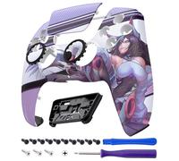 eXtremeRate Luna Coque de Remplacement pour ps5 Manette BDM-010/020/030/040/050/060, Façade Redessinée avec Pavé Tactile - Neko Mecha