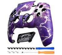 eXtremeRate Luna Coque de Remplacement pour ps5 Manette BDM-010/020/030/040/050/060, Façade Redessinée avec Pavé Tactile - Magie du Tonnerre
