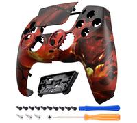 eXtremeRate Luna Coque Manette pour ps5 BDM-010/020/030/040/050/060,Façade pour ps5 Controller avec Pavé Tactile-Serpent de Feu du Purgatoire