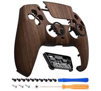 eXtremeRate Luna Coque Manette pour ps5 BDM-010/020/030/040/050,Façade pour ps5 Controller avec Pavé Tactile-Grain de Bois