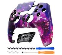 eXtremeRate Luna Coque Manette pour ps5 BDM-010/020/030/040/050,Façade pour ps5 Controller avec Pavé Tactile-Lave Surréaliste