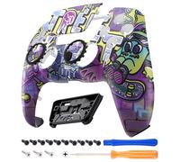 eXtremeRate Luna Coque Manette pour ps5 BDM-010/020/030/040/050,Façade pour ps5 Controller avec Pavé Tactile-Street Art