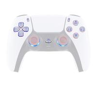 eXtremeRate Multi-Couleurs Lumineux Boutons pour ps5 Manette BDM-030/040/050, D-Pad Thumbstick Share Option Home Face 7 Couleurs 9 Modes, DTF V3 LED Kit pour ps5 Manette, Rose