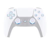 eXtremeRate Multi-Couleurs Lumineux Boutons pour ps5 Manette BDM-030/040/050, D-Pad Thumbstick Share Option Home Face 7 Couleurs 9 Modes, DTF V3 LED Kit pour ps5 Manette, Blanc