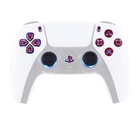 eXtremeRate Multi-Couleurs Lumineux Boutons pour ps5 Manette BDM-030/040/050, D-Pad Thumbstick Share Option Home Face 7 Couleurs 9 Modes, DTF V3 LED Kit pour ps5 Manette, Rouge Écarlate