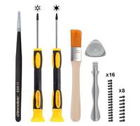 eXtremeRate Outils de Réparation pour Xbox One Manette, Kit d'Outil Demontage Tournevis T6 T8H avec Vis Pince Levier Brosse de Nettoyage Compatible avec Xbox One Standard/S X/Elite/ 360 Manette