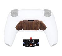 eXtremeRate Palettes pour ps5 Manette Rise& RISE4 Remap Kit Boutons Arrière K1 K2 K3 K4 avec PCB Carte Remplacement,Câbles et Manette Non Inclus-Grain de Bois,Pas Un Remap Kit Complet