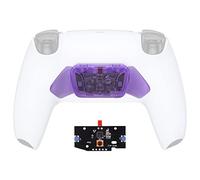 eXtremeRate Palettes pour ps5 Manette Rise& RISE4 Remap Kit Boutons Arrière K1 K2 K3 K4 avec PCB Carte Remplacement,Câbles et Manette Non Inclus-Violet Transparent,Pas Un Remap Kit Complet