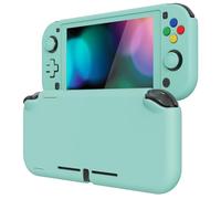 eXtremeRate PlayVital Coque de Protection pour Nintendo Switch Lite | avec Capuchon Joystick pour Nintendo Switch Lite et Cover Boutons & Protecteur d'Écran Verre Trempé-Vert Brumeux