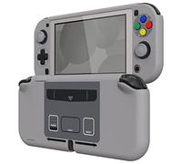 eXtremeRate PlayVital Coque de Protection pour Nintendo Switch Lite | avec Capuchon Joystick pour Nintendo Switch Lite et Cover Boutons & Protecteur d'Écran Verre Trempé-SNES EU