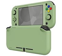 eXtremeRate PlayVital Coque de Protection pour Nintendo Switch Lite | avec Capuchon Joystick pour Nintendo Switch Lite et Cover Boutons & Protecteur d'Écran Verre Trempé-Vert Matcha