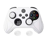 eXtremeRate PlayVital Coque Manette pour Xbox Series X/S-Édition Samouraï | Housse Protection pour Xbox Series X Accessoires Controller avec Capuchon Joystick Caps Grip Cover Silicone-Blanc