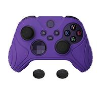 eXtremeRate PlayVital Coque Manette pour Xbox Series X/S Housse Protection pour Xbox Series X Accessoires Controller avec Capuchon Joystick Caps Grip Cover Silicone-Violet,Édition Samouraï