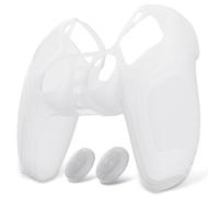 eXtremeRate PlayVital Coque Protection pour ps5 Manette,Housse Silicone avec Capuchon pour ps5 Joystick Controller Cover Skin Antidérapante,Édition Samouraï-Vert Lumineuse Nuit