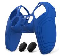eXtremeRate PlayVital Coque Protection pour ps5 Manette,Housse Silicone avec Capuchon pour ps5 Joystick Controller Cover Skin Antidérapante,Édition Samouraï-Azuré