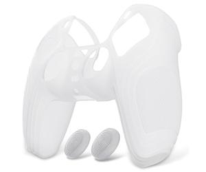 eXtremeRate PlayVital Coque Protection pour ps5 Manette,Housse Silicone avec Capuchon pour ps5 Joystick Controller Cover Skin Antidérapante,Édition Samouraï-Vert Lumineuse Nuit