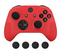 eXtremeRate PlayVital Coque Protection pour Xbox One X/S Manette avec Capuchon Joystick,Housse Silicone pour Xbox One X/S Controller-Rouge