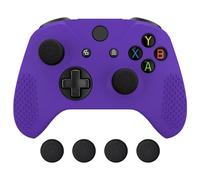 eXtremeRate PlayVital Coque Protection pour Xbox One X/S Manette avec Capuchon Joystick,Housse Silicone pour Xbox One X/S Controller-Violet