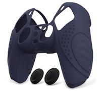 eXtremeRate PlayVital Protection Manette pour ps5 Coque,Housse Silicone avec Capuchon Joystick pour ps5 Controller Accessoire Cover Skin Antidérapante-Bleu,Édition Guardian