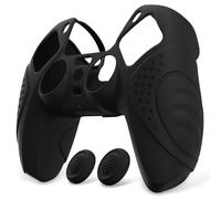 eXtremeRate PlayVital Protection Manette pour ps5 Coque,Noir | Housse Silicone avec Capuchon Joystick pour ps5 Controller Accessoire Cover Skin Antidérapante-Édition Guardian