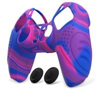 eXtremeRate PlayVital Protection Manette pour ps5 Coque,Rose&Violet& Bleu | Housse Silicone avec Capuchon Joystick pour ps5 Controller Accessoire Cover Skin Antidérapante-Édition Guardian