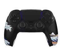 eXtremeRate PlayVital Protection pour ps5 Manette Grip Sticker,Autocollant Poignée pour ps5 Accessoires Controller,Skin Antidérapants-Grande Vague Kanagawa
