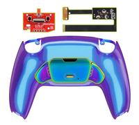eXtremeRate Rise 2.0 Remap Kit Programmable pour ps5 Manette BDM-010&020, Coque Arrière Redessinée avec 2 Palette Métal pour ps5 Manette, Carte améliorée, Métal Bleu Vert Violet