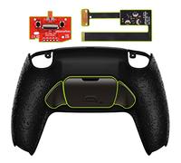 eXtremeRate Rise 2.0 Remap Kit Programmable pour ps5 Manette BDM-010&020, Coque Arrière Redessinée avec 2 Palette Métal pour ps5 Manette, Carte améliorée, Noir Texturé
