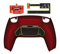 eXtremeRate Rise 2.0 Remap Kit Programmable pour ps5 Manette BDM-010&020, Coque Arrière Redessinée avec 2 Palette Métal pour ps5 Manette, Carte améliorée, Rouge Écarlate