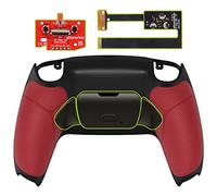 eXtremeRate Rise 2.0 Remap Kit Programmable pour ps5 Manette BDM-010&020, Coque Arrière Redessinée avec 2 Palette Métal pour ps5 Controller, Carte améliorée, Fond Noir et Rouge