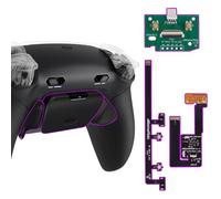 eXtremeRate Rise Plus Max Palettes pour ps5 Manette Remap Kit Programmable pour ps5 BDM-030 040 050 avec Clicky Trigger Stop,Coque Arrière avec Boutons Contrôle Gâchette-Noir