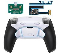 eXtremeRate Rise Plus Max Remap Kit Palettes Boutons Arrière pour ps5 Manette BDM-010 020 avec Clicky Trigger Stop & Coque Manette Arrière & Boutons Contrôle Gâchette-Blanc Noir