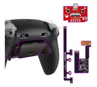 eXtremeRate Rise Plus Max RMB Palettes pour ps5 Manette Remap Kit Métal pour ps5 BDM-030 040 050 avec Clicky Trigger Stop,Coque Arrière avec Boutons Contrôle Gâchette-Noir