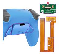 eXtremeRate Rise Remap Kit Programmable pour ps5 Manette BDM-030/040/050, Coque Arrière Redessinée avec 2 Palette pour ps5 Manette BDM-030/040/050, Carte améliorée, Bleu Starlight