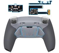 eXtremeRate RISE4 Plus Max Palettes Boutons Arrière pour ps5 Manette BDM-010 020,Coque Arrière avec Boutons Contrôle Gâchette,Remap Kit Programmable pour ps5 Clicky Trigger Stop-Gris Plomb Foncé